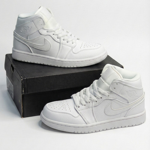 نایک جردن وان سفید ساقدار Nike Air Jordan 1 Mid Triple White