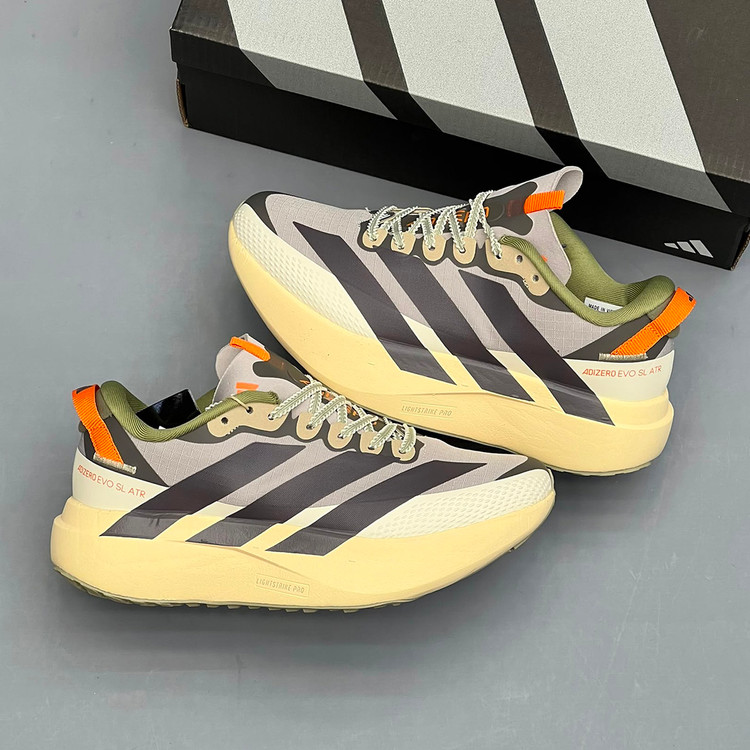 آدیداس آدیزیرو ایوو اسال ایتیآر کرم خاکستری زیتونی adidas Adizero Evo SL ATR