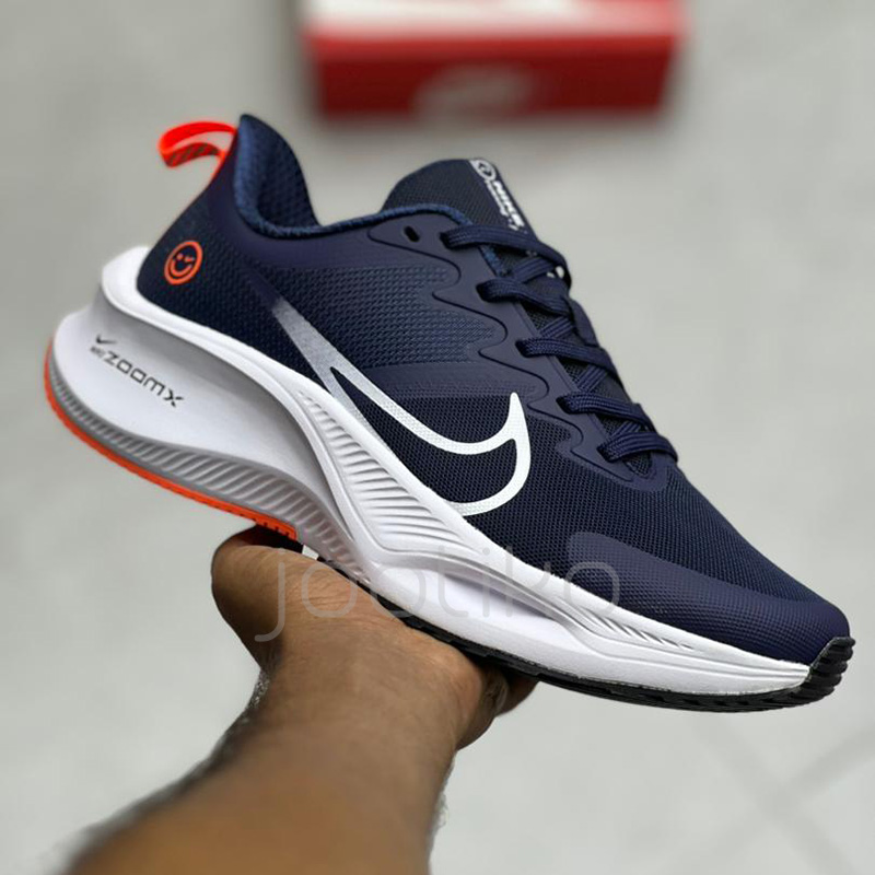 نایک زوم ایکس اسمایلی سرمه‌ای سفید نارنجی Nike Zoom X Smiley