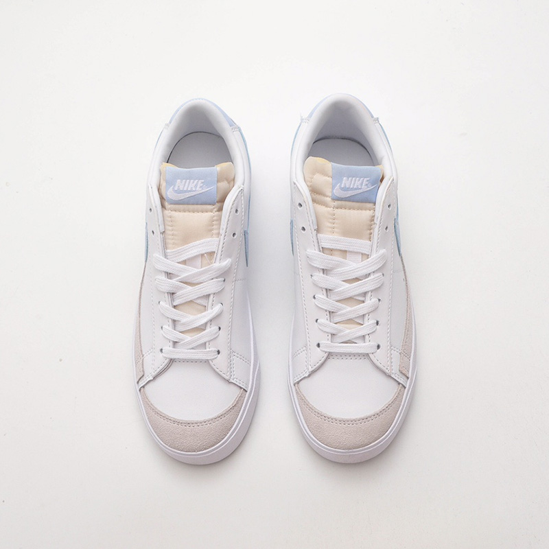 کفش نایک بلیزر وینتج سفید آبی روشن Nike Blazer Low 77 Vintage