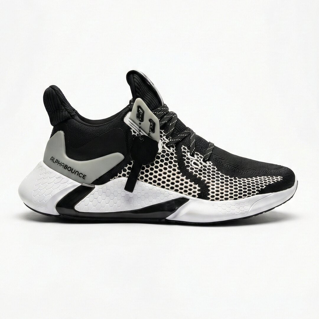 کفش آدیداس آلفابونس مشکی طوسی سفید adidas AlphaBounce Instinct