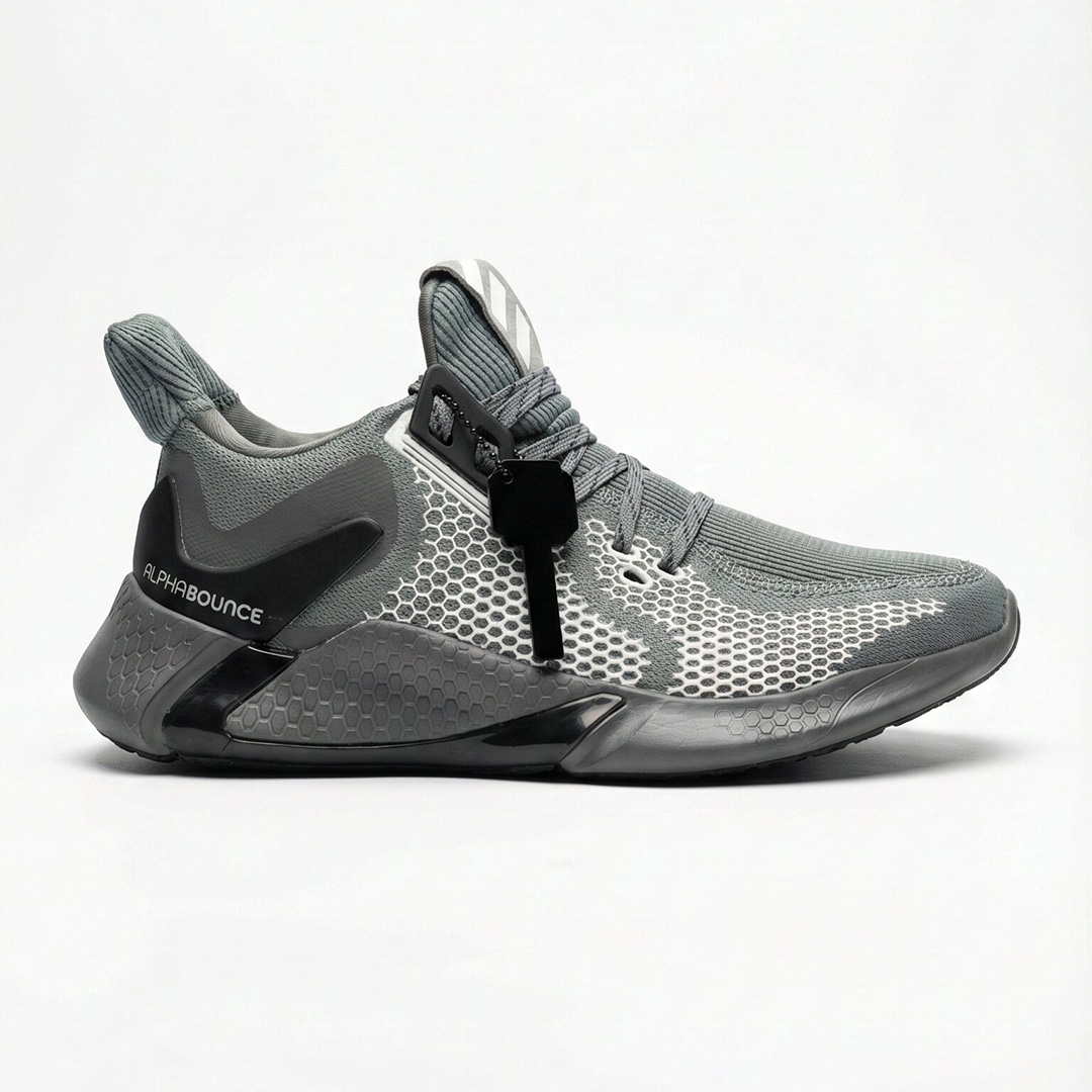 کفش آدیداس آلفابونس خاکستری مشکی سفید adidas AlphaBounce Instinct