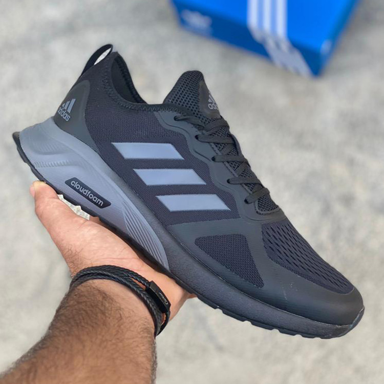آدیداس کلود فوم مشکی خاکستری Adidas Cloudfoam