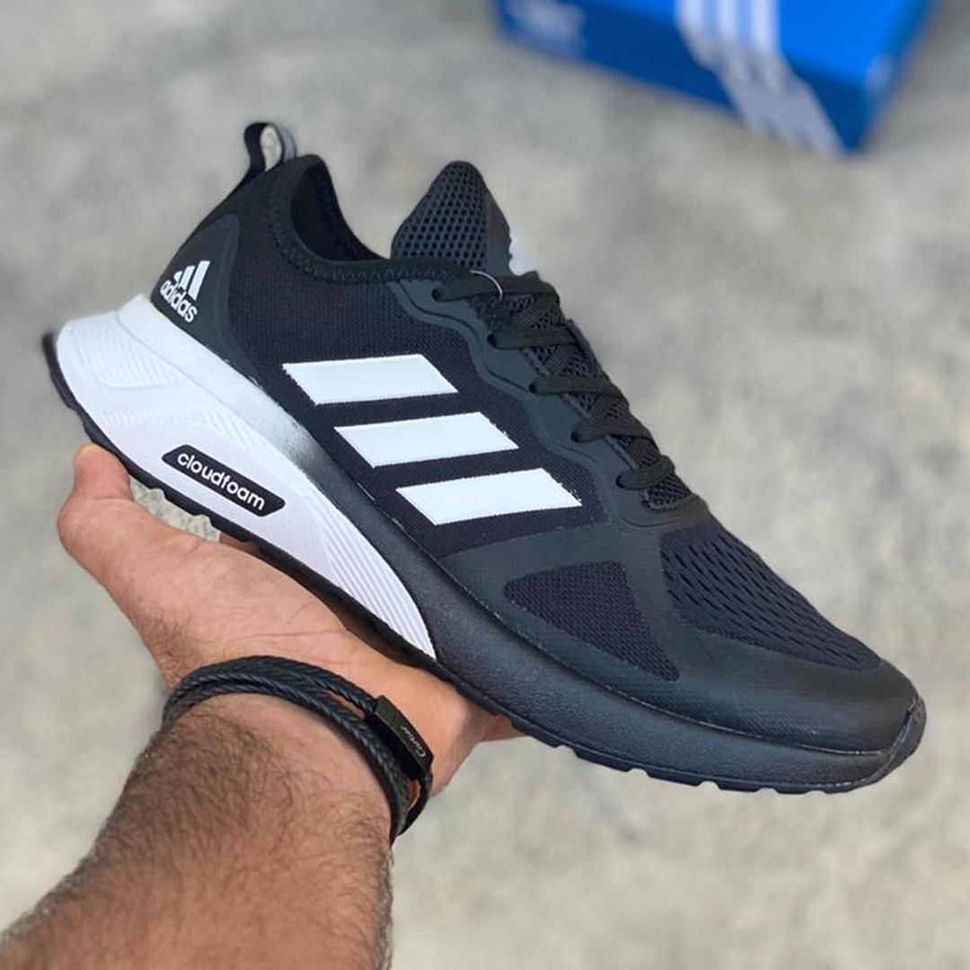 آدیداس کلود فوم مشکی سفید Adidas Cloudfoam
