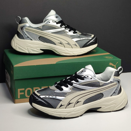 پوما مورفیک متالیک مشکی کرم نقرهای PUMA Morphic Metallic Black Frosted Ivory
