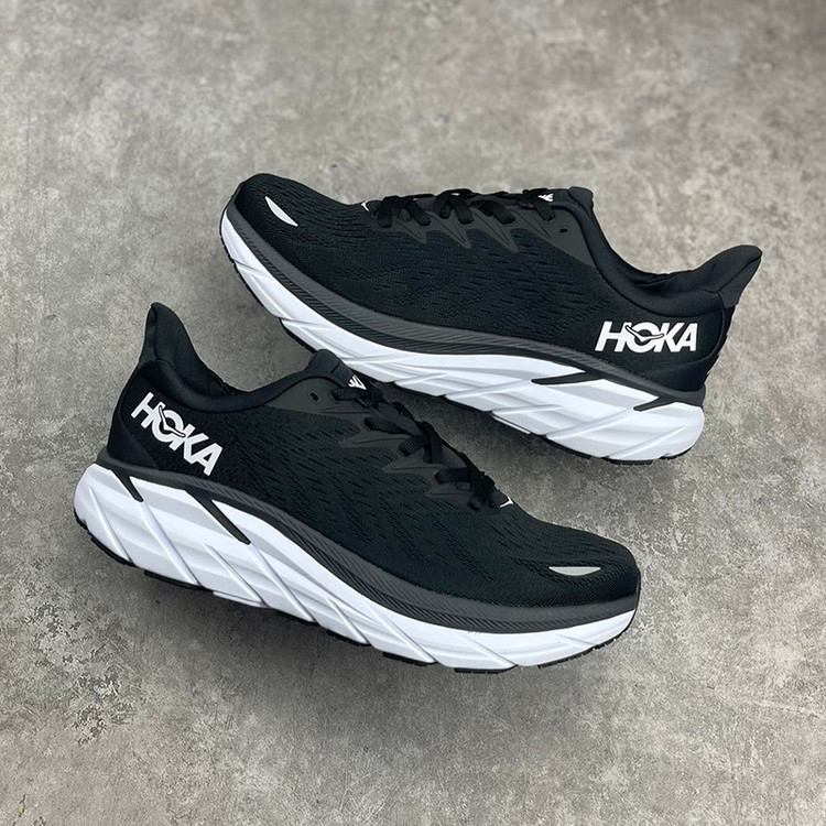 کفش هوکا کلیفتون 8 مشکی سفید Hoka Clifton 8
