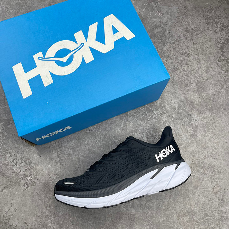 کفش هوکا کلیفتون 8 مشکی سفید Hoka Clifton 8