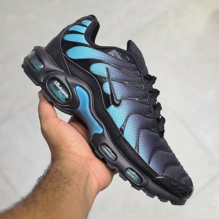 نایک تی ان ایرمکس پلاس مشکی آبی فیروزهای Nike TN Air Max Plus