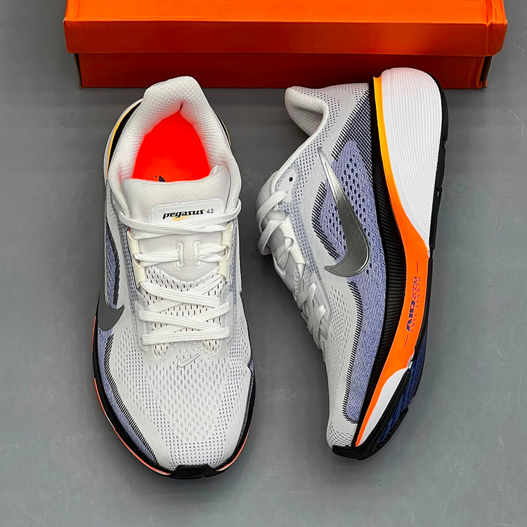 نایک ایر زوم پگاسوس خاکستری نارنجی Nike Air Zoom Pegasus 42