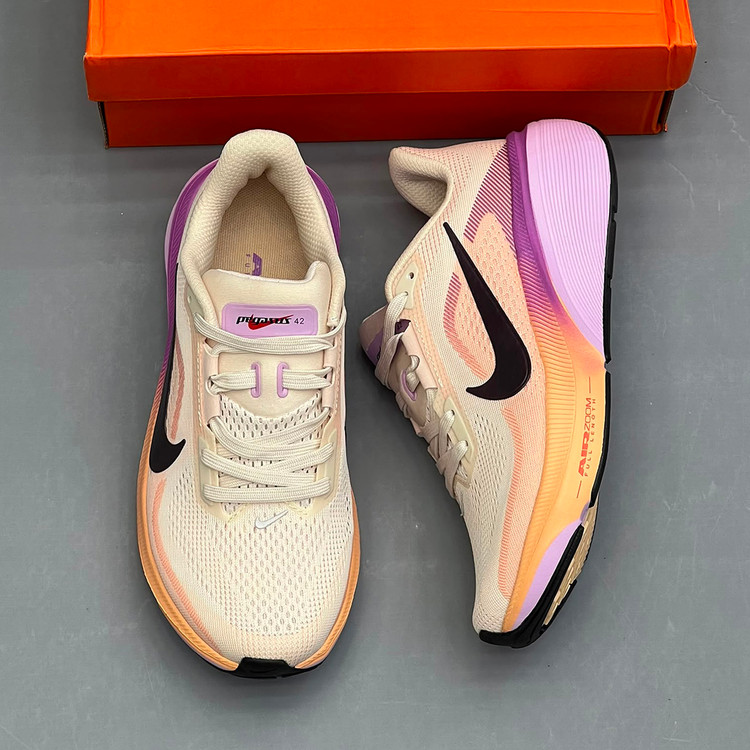 نایک ایر زوم پگاسوس کرم نارنجی بنفش Nike Air Zoom Pegasus 42