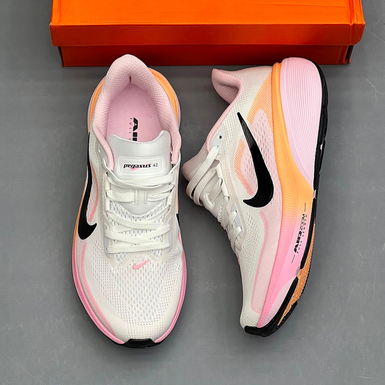نایک ایر زوم پگاسوس صورتی سفید نارنجی Nike Air Zoom Pegasus 42