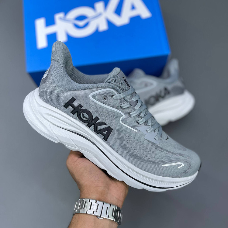 کفش هوکا کلیفتون 10 طوسی روشن Hoka Clifton 10