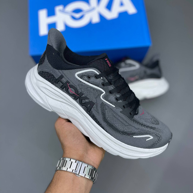 کفش هوکا کلیفتون 10 زغالی مشکی Hoka Clifton 10